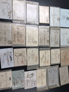 Italian Stampless Letters Mainly 1800’s ( 300 Covers ) 