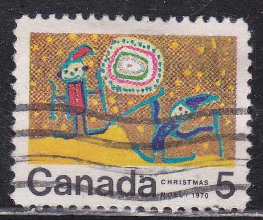 Canada 522 Children Skiing 5¢ 1970