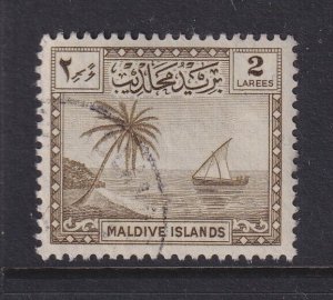 Maldive Islands, SG 21a, used, Olive Brown shade