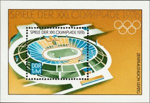 East Germany DDR 1976 MNH Stamps Souvenir Sheet Scott 1726 Sport Olympic Games