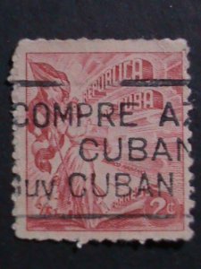​CUBA-1948 SC # 421-2 CUBA CIGARS MANUFACTURE STAMPS- THE MOST HARD TO FIND