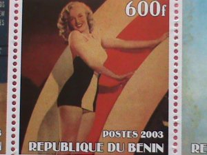 BENIN STAMP- 2003-SEXY MARILYN MONROE -MNH STAMP SHEET -RARE VERY RARE