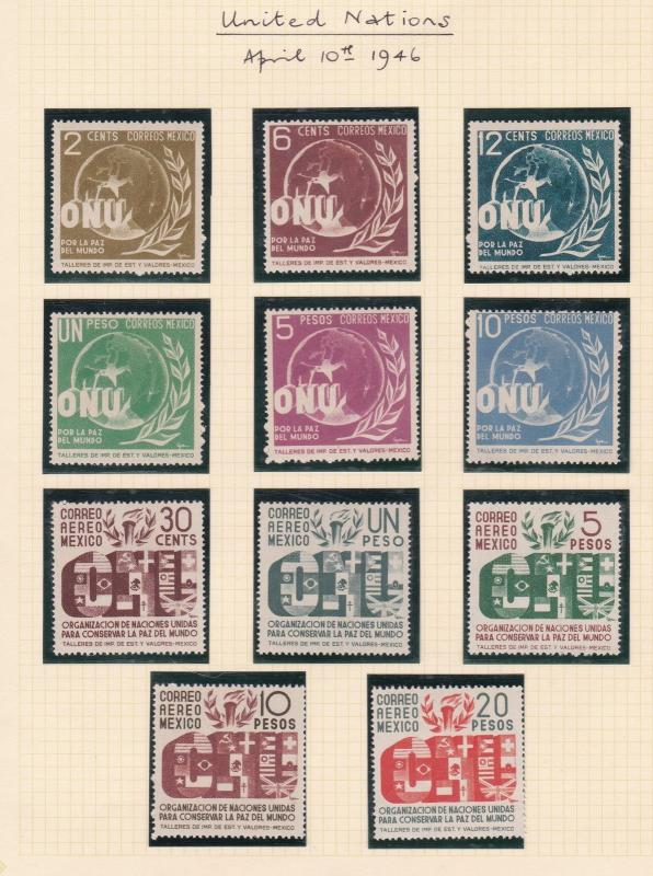 mexico  1946 mounted mint stamps cat £50+ ref r12730
