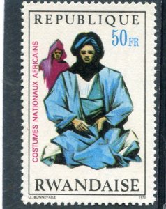 Rwanda 1970 AFRICAN COSTUME Stamp 50f Unused