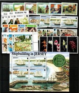Jersey Scott between 587 and 630 Mint NH sets and S/S (Catalog Value $44) [TH58]