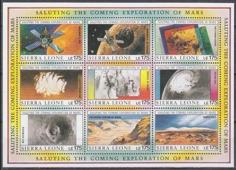 1990 Sierra Leone 1365-1373KL Satellites / Mariner 9 36,00 €