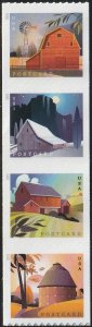 5553a (5550-5553) MNH strip of 4, Barns, coil version  - no per item S&H fee