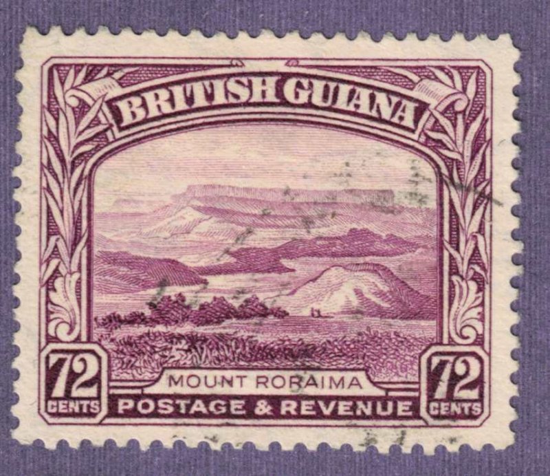 BRITISH GUIANA - 1934 SG298 72c Purple Mount Roraima Used