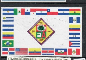 COSTA RICA  FLAGS    MINI SHEET  SG C297    MOG   P0406A   H