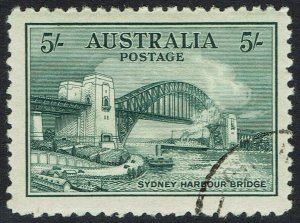 AUSTRALIA 1932 HARBOUR BRIDGE 5/- CTO WITH GUM 