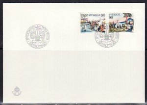 Sweden, Scott cat. 1137-1138. World Scout Jamboree issue. First day cover. ^