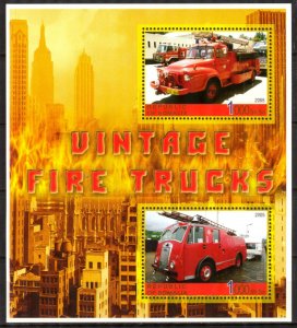 Somalia 2005 Fire Trucks (II) Sheet MNH Private