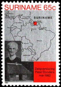 Suriname #598-599, Complete Set(2), 1982, Religion, Maps, Never Hinged