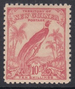 SG 188 New Guinea 1932-34. 10/- pink. Fine unmounted mint