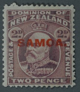 Samoa #116 Unused Fine HRM Red Overprint SAMAOA Rest of Gum Scared