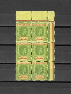 LEEWARD ISLANDS 1938/51 SG 112b/bb MNH Cat £1375