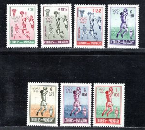 PARAGUAY SC# 556-59+C262-64  FVF/MOG