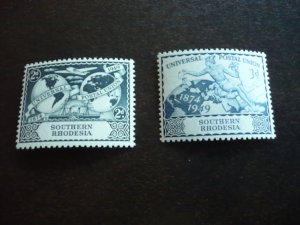 Stamps - Southern Rhodesia - Scott# 71-72 - Mint Never Hinged Set of 2 Stamps