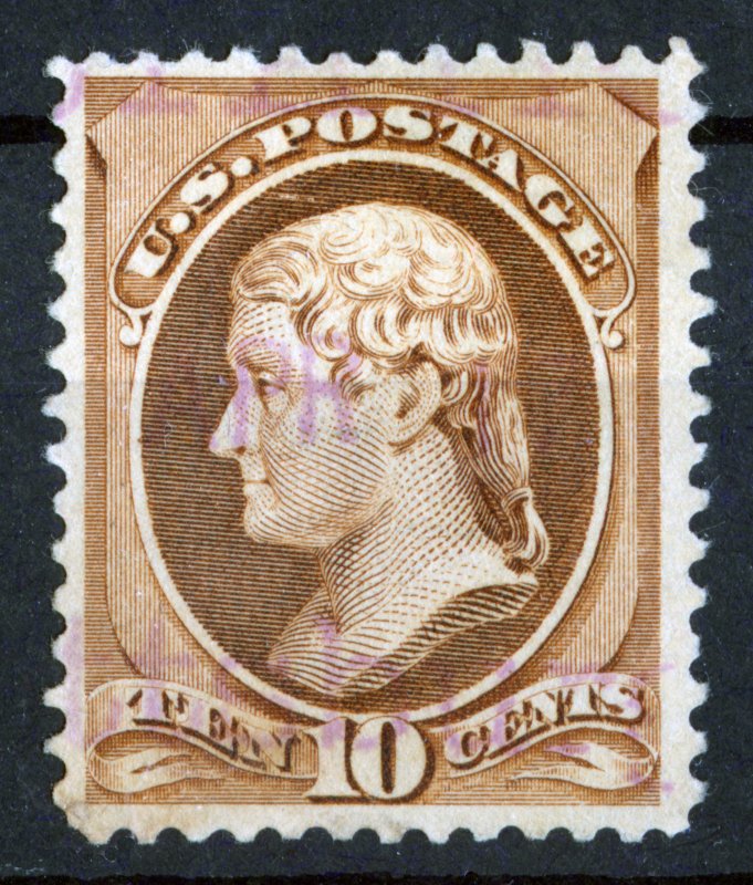 USA - Stamps, 1880, beautiful, Rare, Thomas Jefferson 10c, Brown,