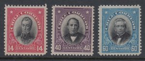 Chile 1912-13 Top Values 2nd President Issue VLM Mint. Scott 117-123