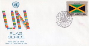 ZAYIX - United Nations FDC 1983 Flag Series Jamaica - Geneva Cachet 031823-SM19