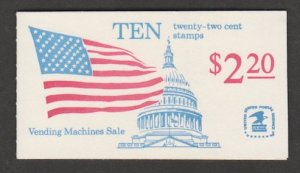 U.S. Scott Scott #2116a BK145 American Flag Stamp - Mint NH Booklet