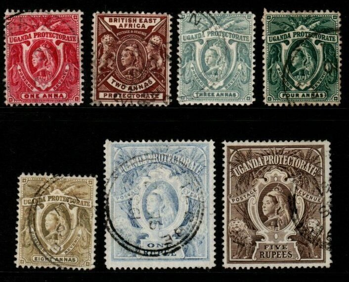 UGANDA SG84/91 1898-902 DEFINITIVE SET USED