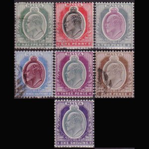 MALTA 1903 - Scott# 21-7 Queen Mixed Set of 7