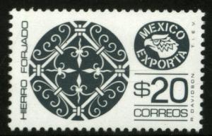 MEXICO Exporta 1128 $20P Wrought Iron P 14 Fluor Paper 8 MINT, NH. VF.