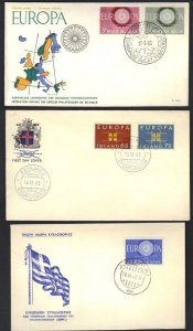 EUROPE 1960's COLLECTION OF 20 EUROPA FDC's ALL DIFFERENT ALL WITH CACHETS
