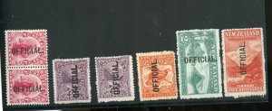 NEW ZEALAND OFFICIALS PART SET SCOTT#O23//O30  2dTWO DIF'T SHADES MINT  HINGED 