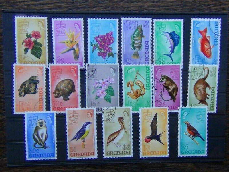 Grenada 1968 - 1971 Original set to $5 Fine Used ex later 75c 