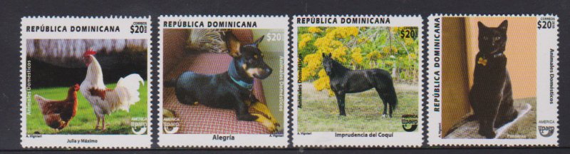 2020 Dominican Republic UPAEP Domestic Animals (Scott 1670-73) MNH