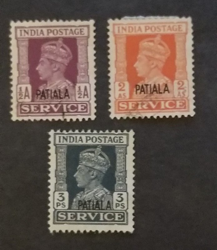 INDIA PATIALA Official Stamp Lot Mint Unused MH T5636