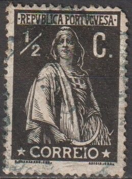 Portugal #208 USED top right corner torn
