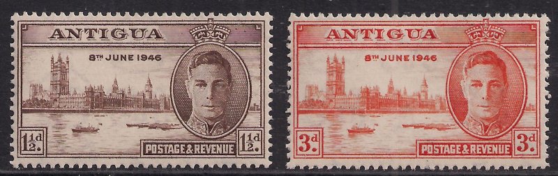 Antigua 1946 KGV1 Set of Victory MM  SG 110 -111 ( J512 ) 