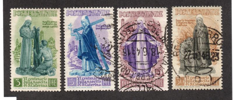 Italy - Sc# 489 - 492 Used  /  Lot 0318060