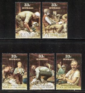 Australia #987A (b-f), Mint Never Hinge.