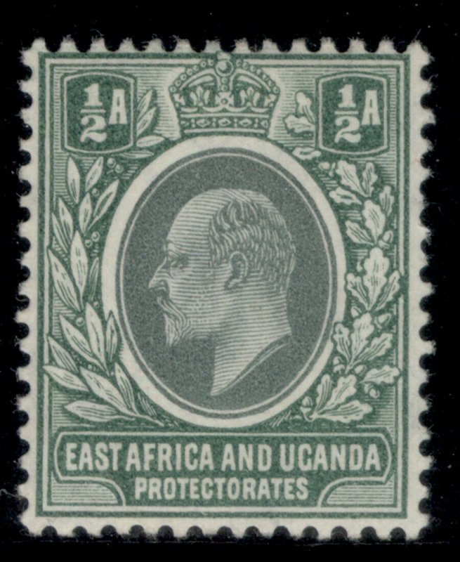 EAST AFRICA and UGANDA EDVII SG17, ½a grey-green, M MINT.