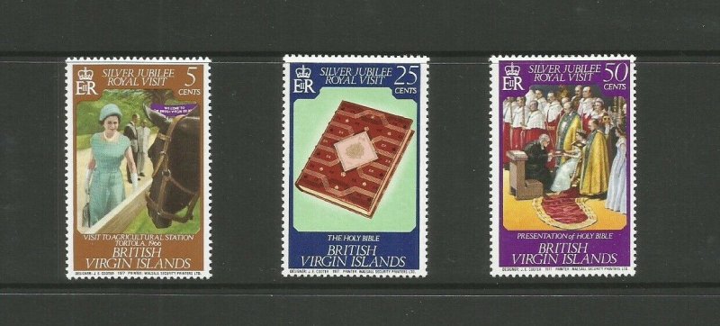 British Virgin Islands,1977 Silver Jubilee UMM Set SG 364/6