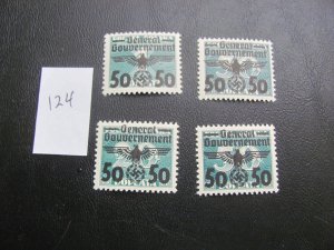 Germany GENERAL GOV'T 1940 MNH MI. 35/39 PARTIAL  SET XF  60 EUROS (124)