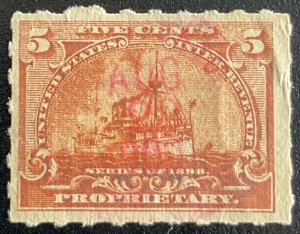 US #RB31p Used CDS Single Battleship L23