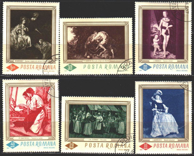 Romania. 1967. 2576-81. Painting. USED.