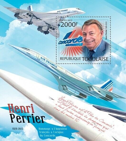 Togo 2012 MNH - Henri Perrier. Concorde (1929-2012). YT 598, Mi 4587/Bl.733