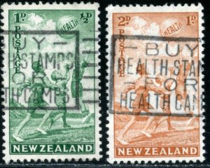 NEW ZEALAND Sc#B16-B17 SG#626-627 1940 Health Stamps Complete Used