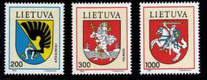 LITHUANIA Scott 431-433 MNH** Coat of Arms Set 1992