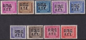Sc# J7 / J15 Italy 1949 A.M.G. F.T.T Zone A postage due set  MLH CV $703.70