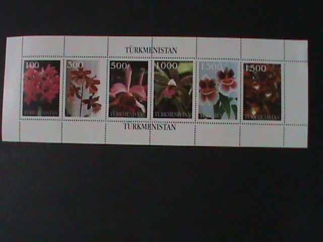 ​TURKMENISTAN- LOVELY BEAUTIFUL ORCHID FLOWER SHEET MNH-VF HARD TO FIND