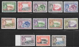 Dominica Scott 97-109 Mint/Unused - 1938-47 Culture and Places - SCV $49.70