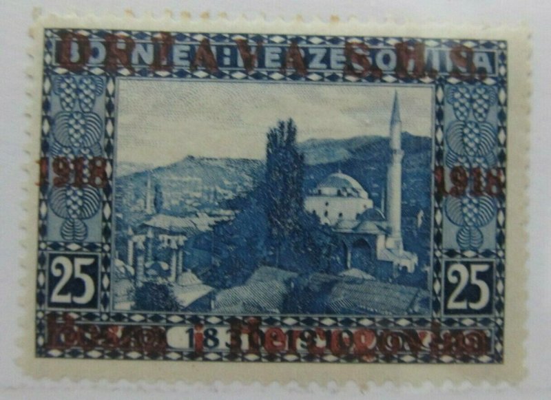 Yugoslavia Bosnia and Herzegovia 1918 optd 25h fine MH* A16P24F371